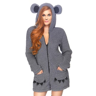 Leg Avenue Combishort douillet Cuddle Koala - Gris