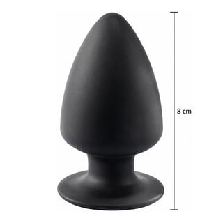 Plug anal Silex-D Modèle 1 - Noir - 8 cm - XS