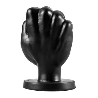 All Black Fist Dildo Faust mit Saugnapf - 10 cm