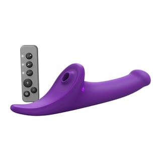 Strap-on-me Multi Orgasm Vibrierender Triple-Sextoy - Violett - M Strap-on-me Multi Orgasm Vibrierender Triple-Sextoy - Violett - M