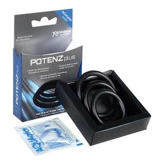 JoyDivision POTENZplus Penisringe aus Silikon (3 Stück) - Schwarz JoyDivision POTENZplus Penisringe aus Silikon (3 Stück) - Schwarz