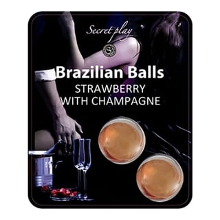 Boules brésiliennes lubrifiantes Brazilian Balls - Fraise & champagne