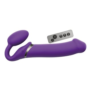 Strap-on-me Vibrating Bendable vibrierendes Doppelsextoy - Violett (XL) Strap-on-me Vibrating Bendable vibrierendes Doppelsextoy - Violett (XL)