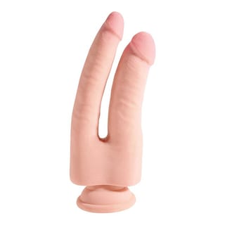 King Cock Plus 3D Double Penetrator realistischer Dildo - Beige King Cock Plus 3D Double Penetrator realistischer Dildo - Beige