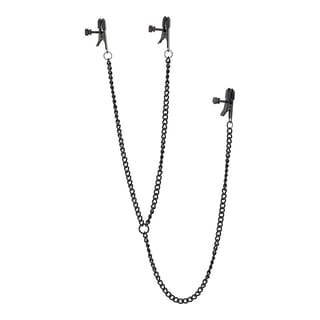 Blaze Deluxe Nippel- & Klitorisklemmen mit Kettchen - Schwarz