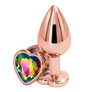 NS Novelties Rear Assets Heart Analplug - Rainbow (M) NS Novelties Rear Assets Heart Analplug - Rainbow (M)