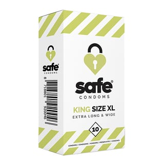 Safe King Size XL Extra Long & Wide - 10 Préservatif extra grand Safe King Size XL Extra Long & Wide - 10 Préservatif extra grand
