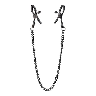 Blaze Deluxe Nippelklemmen mit Kettchen - Schwarz