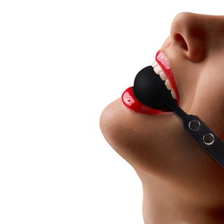 Bâillon boule en silicone Ouch! - Noir