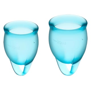Satisfyer Feel Confident - Menstruationsbecher (2 St.) - Hellblau Satisfyer Feel Confident - Menstruationsbecher (2 St.) - Hellblau