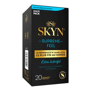 SKYN Supreme Feel - Extra-lubrifié - sans latex (20 Préservatifs) SKYN Supreme Feel - Extra-lubrifié - sans latex (20 Préservatifs)