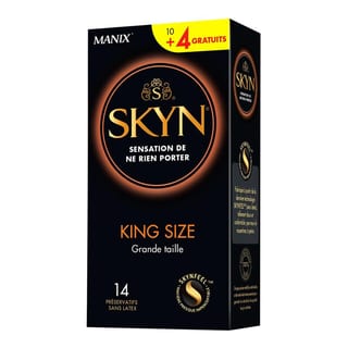 Manix Skyn King Size (Grande Taille) - sans latex (14 Préservatifs) Manix Skyn King Size (Grande Taille) - sans latex (14 Préservatifs)