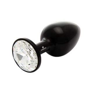 Plug anal Rosebuds Aluminium - Noir & transparent (M) Plug anal Rosebuds Aluminium - Noir & transparent (M)