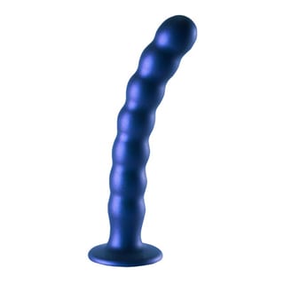 Ouch! Beaded G-Spot Dildo aus Silikon - 19 cm - Blau Ouch! Beaded G-Spot Dildo aus Silikon - 19 cm - Blau