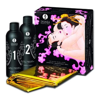 Gel de massage Oriental corps à corps Shunga - Fraise & champagne Gel de massage Oriental corps à corps Shunga - Fraise & champagne