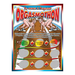 Carte à gratter "Orgasmothon - La course à l'orgasme" (Französisch)