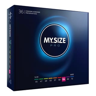 Préservatif sur mesure My Size Pro - Taille 64 (36 Préservatifs) Préservatif sur mesure My Size Pro - Taille 64 (36 Préservatifs)