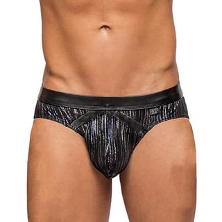 Male Power Dazzle Slip - Schwarz & Silber