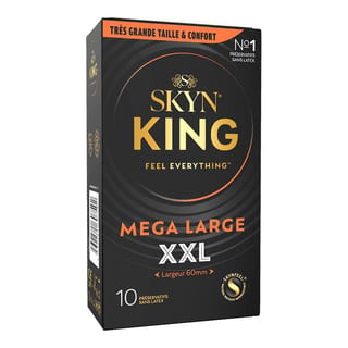 Skyn King Mega Large XXL (Grande Taille) - sans latex (10 Préservatifs) Skyn King Mega Large XXL (Grande Taille) - sans latex (10 Préservatifs)