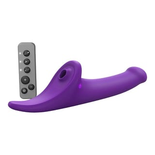 Strap-on-me Multi Orgasm Vibrierender Triple-Sextoy - Violett - L Strap-on-me Multi Orgasm Vibrierender Triple-Sextoy - Violett - L