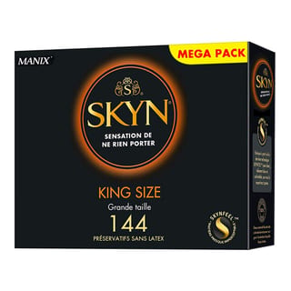 Manix Skyn King Size (Grande Taille) - sans latex (144 Préservatifs) Manix Skyn King Size (Grande Taille) - sans latex (144 Préservatifs)