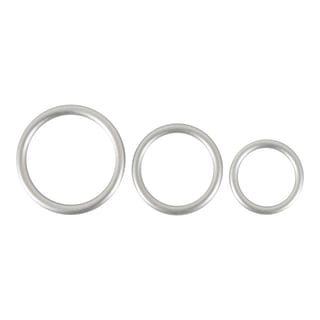 You2Toys Penisringe aus flexiblem und silbernem Silikon (3x)