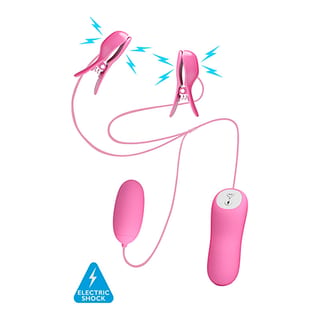 Pretty Love Elektrostimulierende Brustklammern und Vibro-Ei