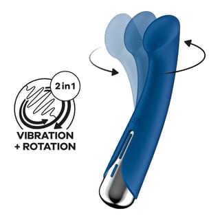 Vibromasseur point G rotatif Satisfyer Spinning G-Spot - Bleu Vibromasseur point G rotatif Satisfyer Spinning G-Spot - Bleu
