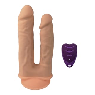 Vibromasseur double pénétration Silex-D 8-7 Model 1 - Beige