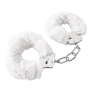Menottes avec fourrure - Blanc Menottes avec fourrure - Blanc