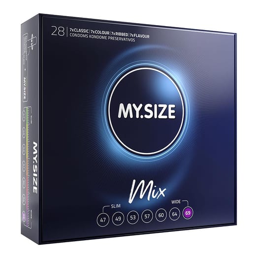 Préservatif sur mesure My Size Mix - Taille 69 (28 Préservatifs)