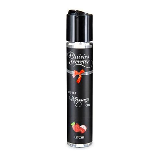 Huile de massage comestible Plaisirs Secrets - Litchi