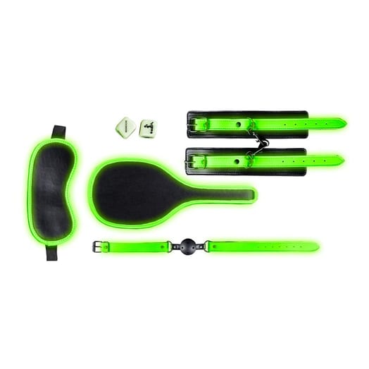 Kit de bondage phosphorescent Ouch! - 7 pièces