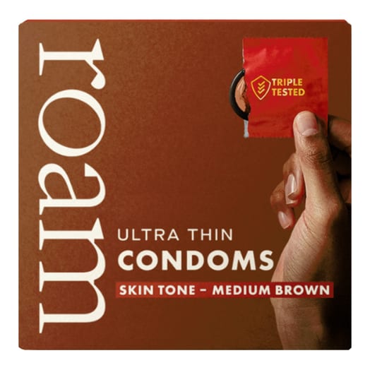 Roam Skin Tone - Préservatif ultra fin en latex - Brun moyen (12 pièces)
