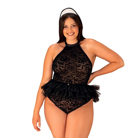 Obsessive Costume de femme de ménage Frilles - 3 pièces