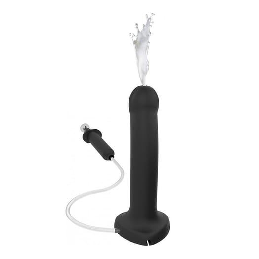 Strap-on-me Abspritz-Dildo - 17 cm - Schwarz