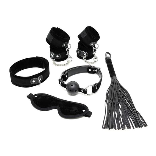 BDSM-Accessoire-Set für Anfänger – Schwarz