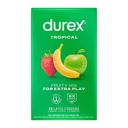 Durex Tropical - Saveurs et couleurs (12 préservatifs)