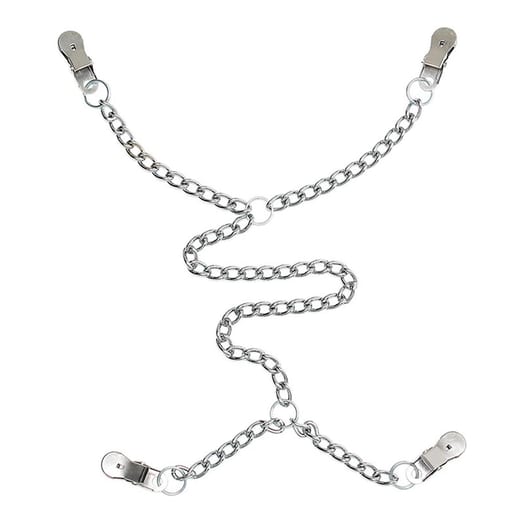 Klemmen für Nippel und Schamlippen mit Metallketten