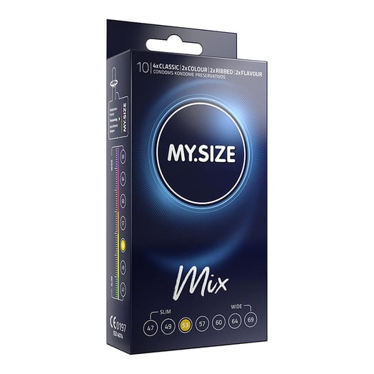 Préservatif sur mesure My Size Mix - Taille 53 (10 Préservatifs)