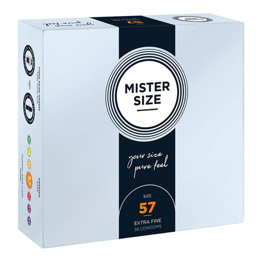 Préservatif sur mesure Mister Size - Taille 57 (36 Préservatifs)