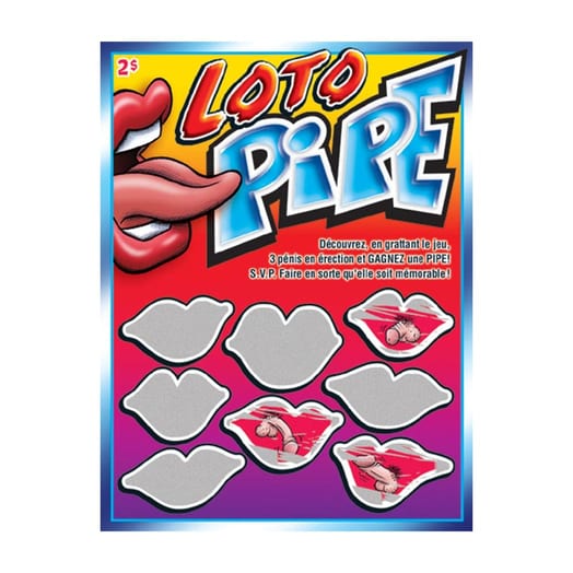 Carte à gratter "Loto Pipe" (Français)