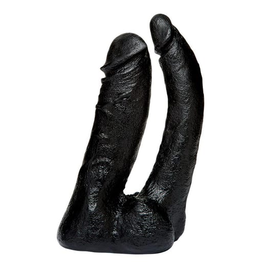 Dildo réaliste double pénétration Doc Johnson Vac-U-Lock - Noir
