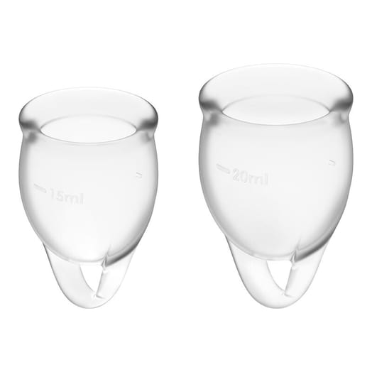 Satisfyer Feel Confident - Menstruationsbecher (2 St.) - Durchsichtig