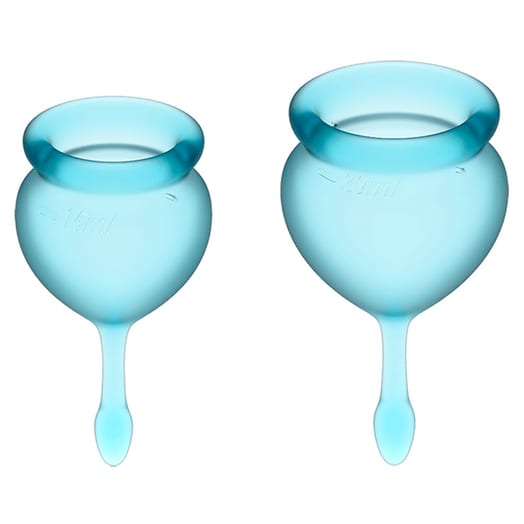 Satisfyer Feel Good - Coupe menstruelle (2 pces) - Bleu clair