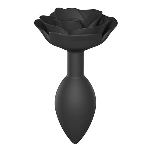 Plug anal en silicone Love to Love Open Roses - Noir