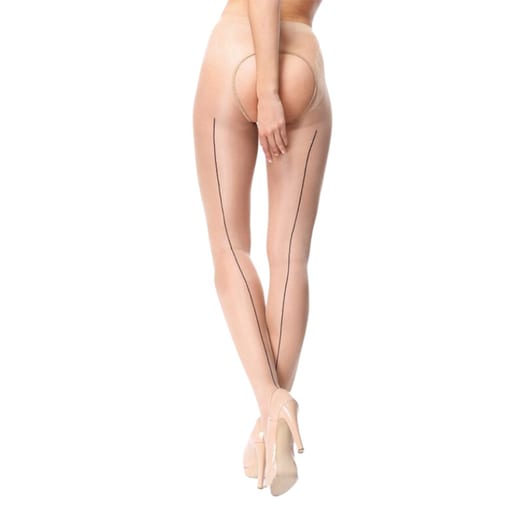 MissO Collant ouvert P211 - Beige