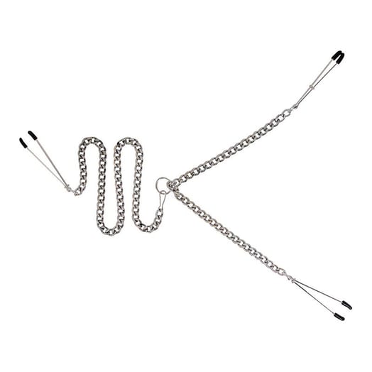 Spartacus Y-Style Nippelklemmen mit Klitorisklemme mit Kette