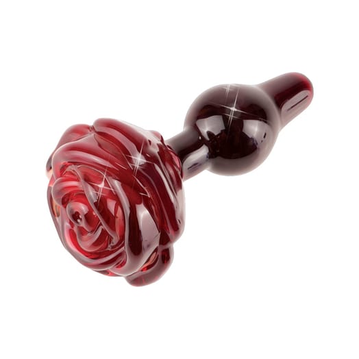Plug anal en verre Icicles No. 76 - Rouge