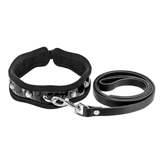 Collier & laisse en cuir Fetish Tentation Premium